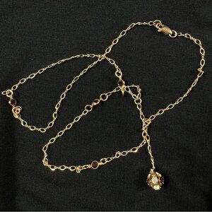 Gold tone Crystal Drop necklace
